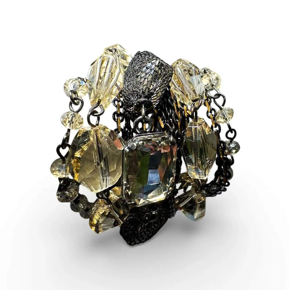 Kenneth Cole Black and Gold Crystal Bracelet - Picture 2 of 3